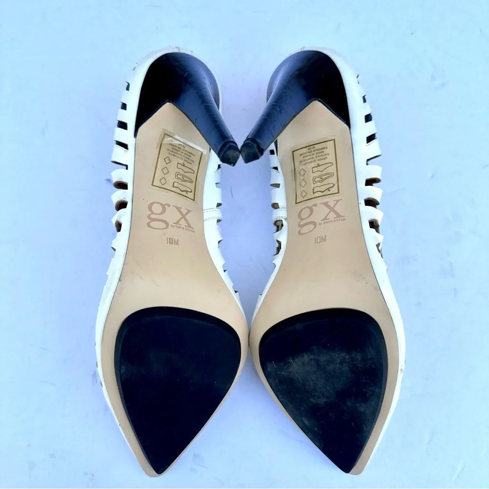 GX Gwen Stefani Addie Pumps Size 10M Perforated Laser Cut Out Pointy Toe Heels - Picture 10 of 10